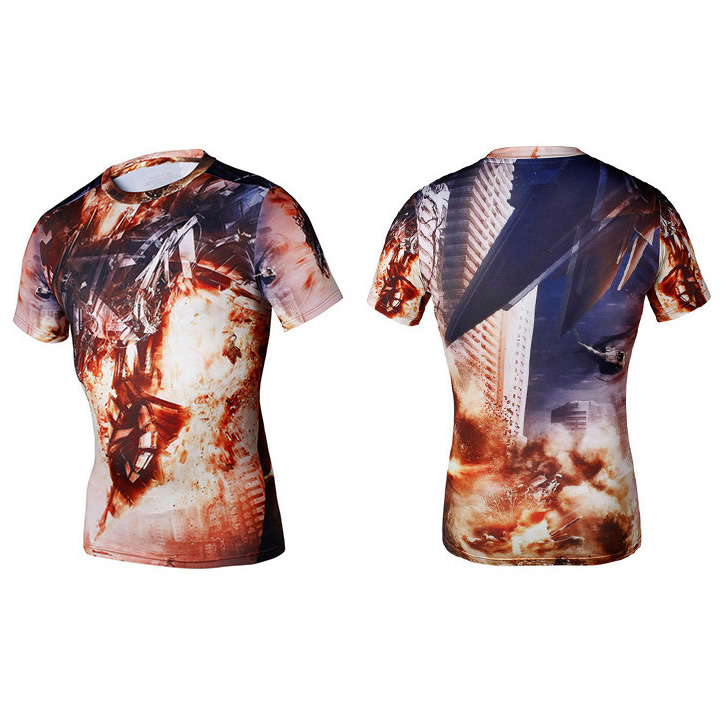 Sublimation printing quick dry fitness sports T-shirt Promotional gifts