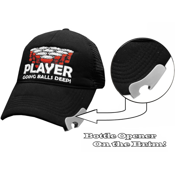 Custom design baseball caps with bottle opener