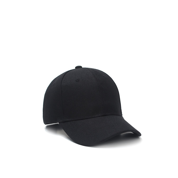 Black Blank Baseball caps Polyester and cotton