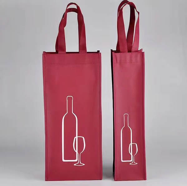 Reusable Non-Woven 1-Bottle Bags with Custom Logo