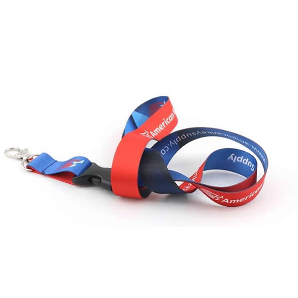 Custom Woven Logo Polyester Lanyards with Badge Card Holder