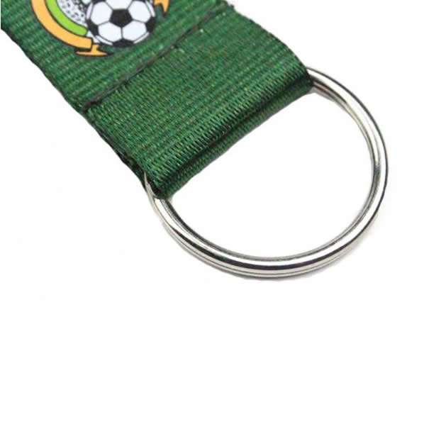 World Cup Custom Logo Printed Nylon Linking Woven Lanyard With Special Hook