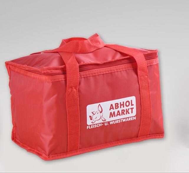 Insulated non woven promotional bags for butcher shop-simple printed cooler bag