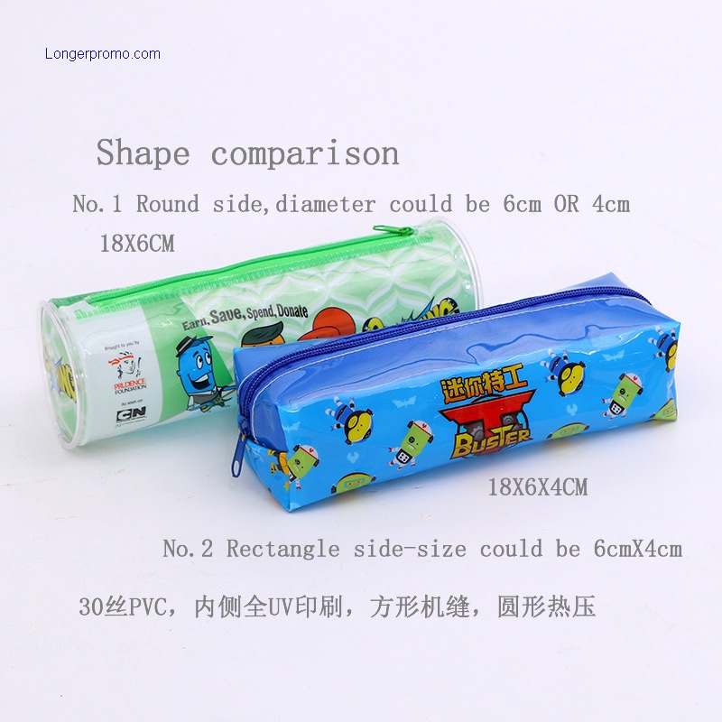 PVC Pencil bag/PVC comestic bag / LOGO Printed customized bag