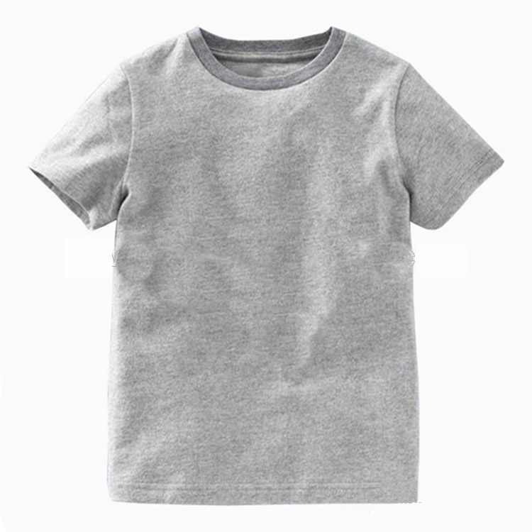wholesale O neck kids 100% organic cotton short sleeve Blank T-shirt